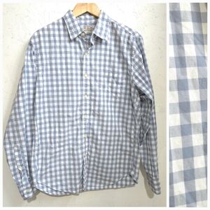 J Crew | Men's Blue And White Checkered Button Down Shirt